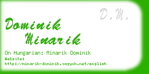 dominik minarik business card